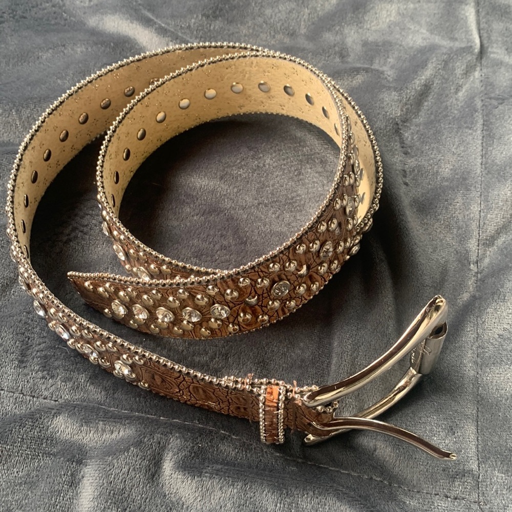 Guess brown leather belt